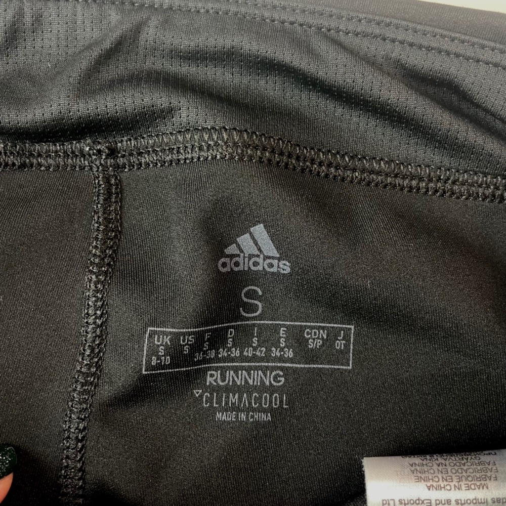 Adidas Running ClimaCool Black Cropped Leggings CF6222 Womens Small - Picture 6 of 13